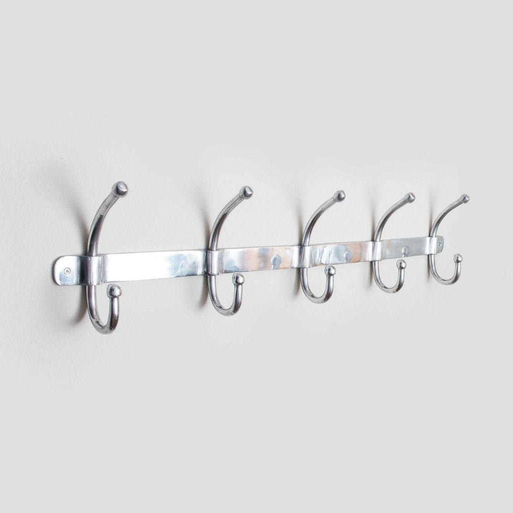 Large 5 Hook Aluminium Coat Rack - Distinctly Living 