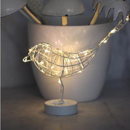 Light Up And Sparkle Robin - White - Distinctly Living 