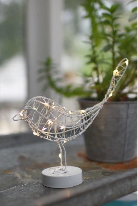 Light Up And Sparkle Robin - White - Distinctly Living 