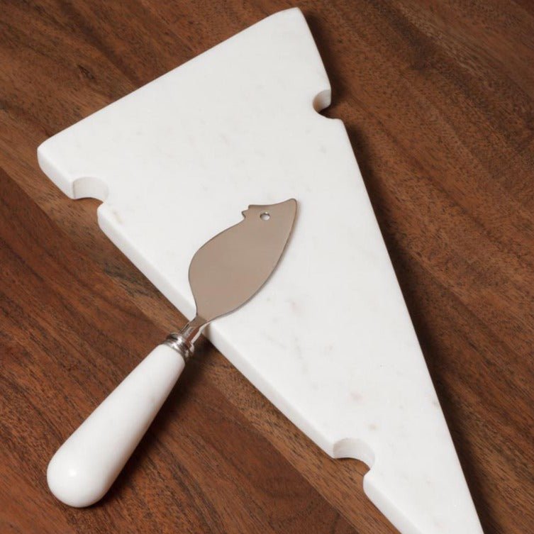 Marble Cheese Board With Mouse Knife - Distinctly Living