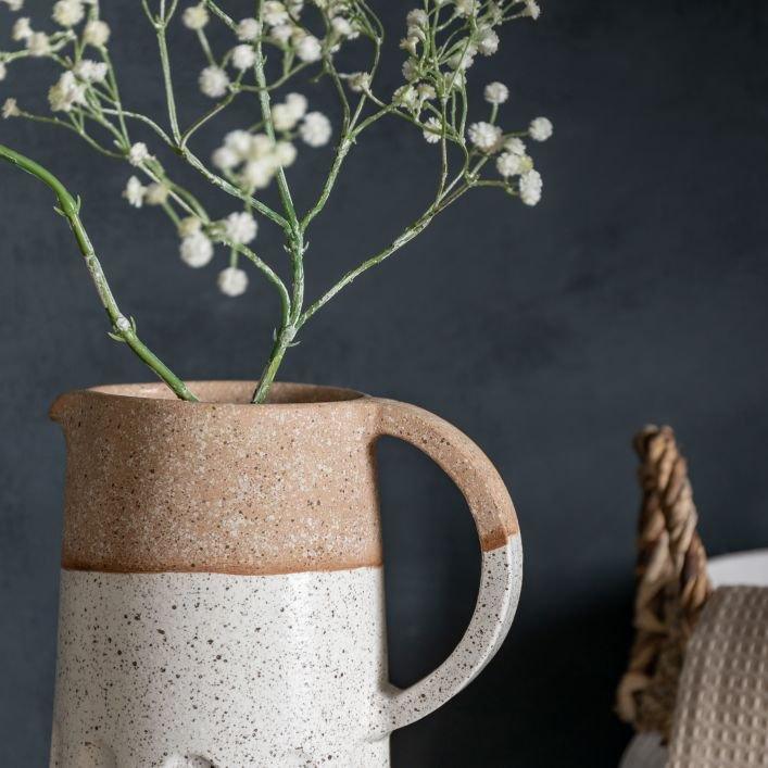 Marlow Pitcher - Flecked White - Distinctly Living 