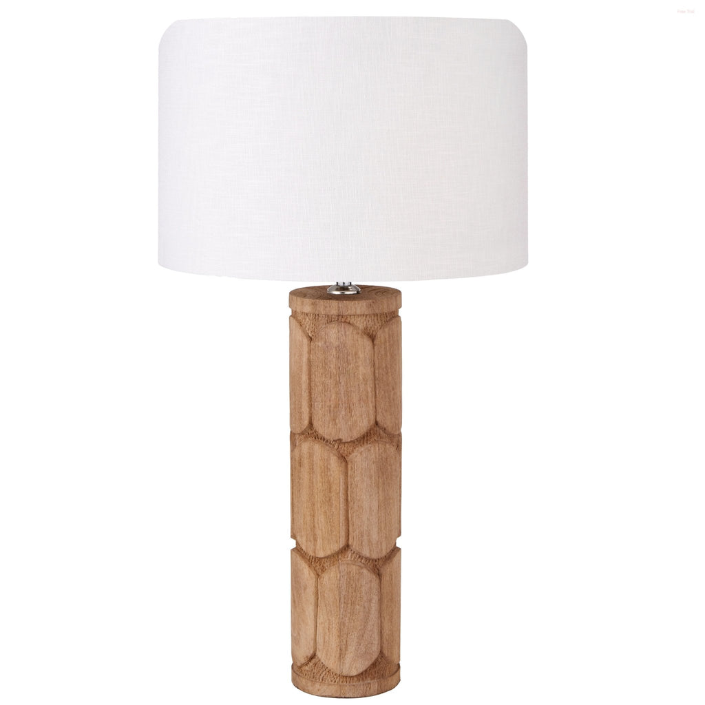 Reilly Wooden Lamp and Shade - Distinctly Living