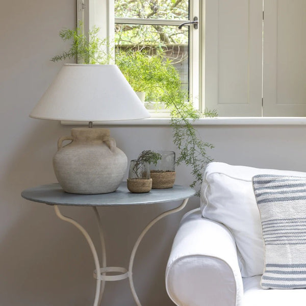 Serville Table Lamp Stone and Shade - Pre-Order - Distinctly Living