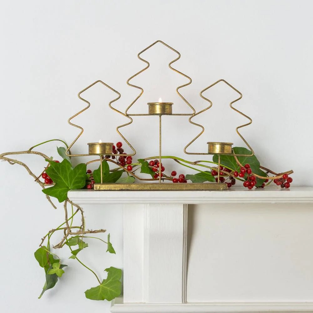 Triple Christmas Tree Candle Holder - Distinctly Living