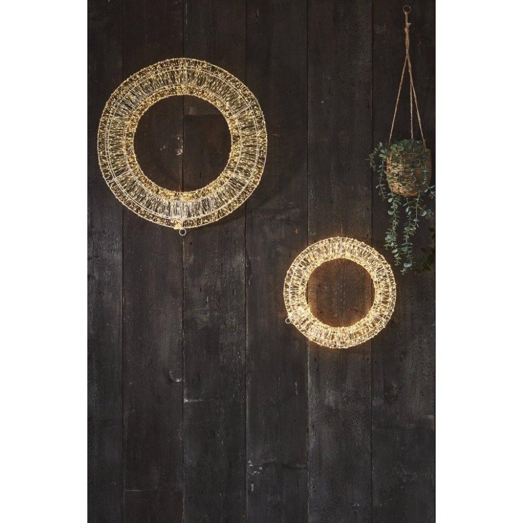 XL Shimmer and Shine LED Circle - 50cm Copper - Distinctly Living 